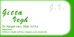 gitta vegh business card